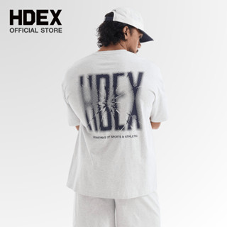 HDEX Crack Printed Short Sleeve Melange White เสื้อแขนสั้นลา…