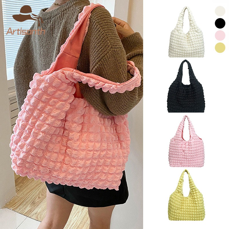 ส่งเร็ว💥กระเป๋าสะพายข้าง Y2K สไตล์เกาหลีแฟชั่น สีแคนดี้cloud bag ความจุขนาดใหญ่ เหมาะสำหรับการท่องเที่ยวพักผ่อน.COD