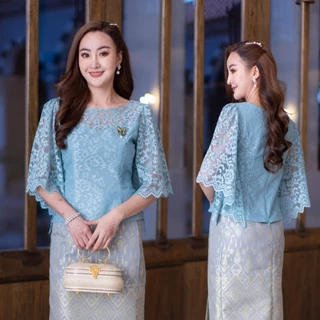 67072 เสื้อลูกไม้ (รุ่นสุนันทา) ทรงแขนระบาย Sunsmile Clothing Women ผู้หญิง
