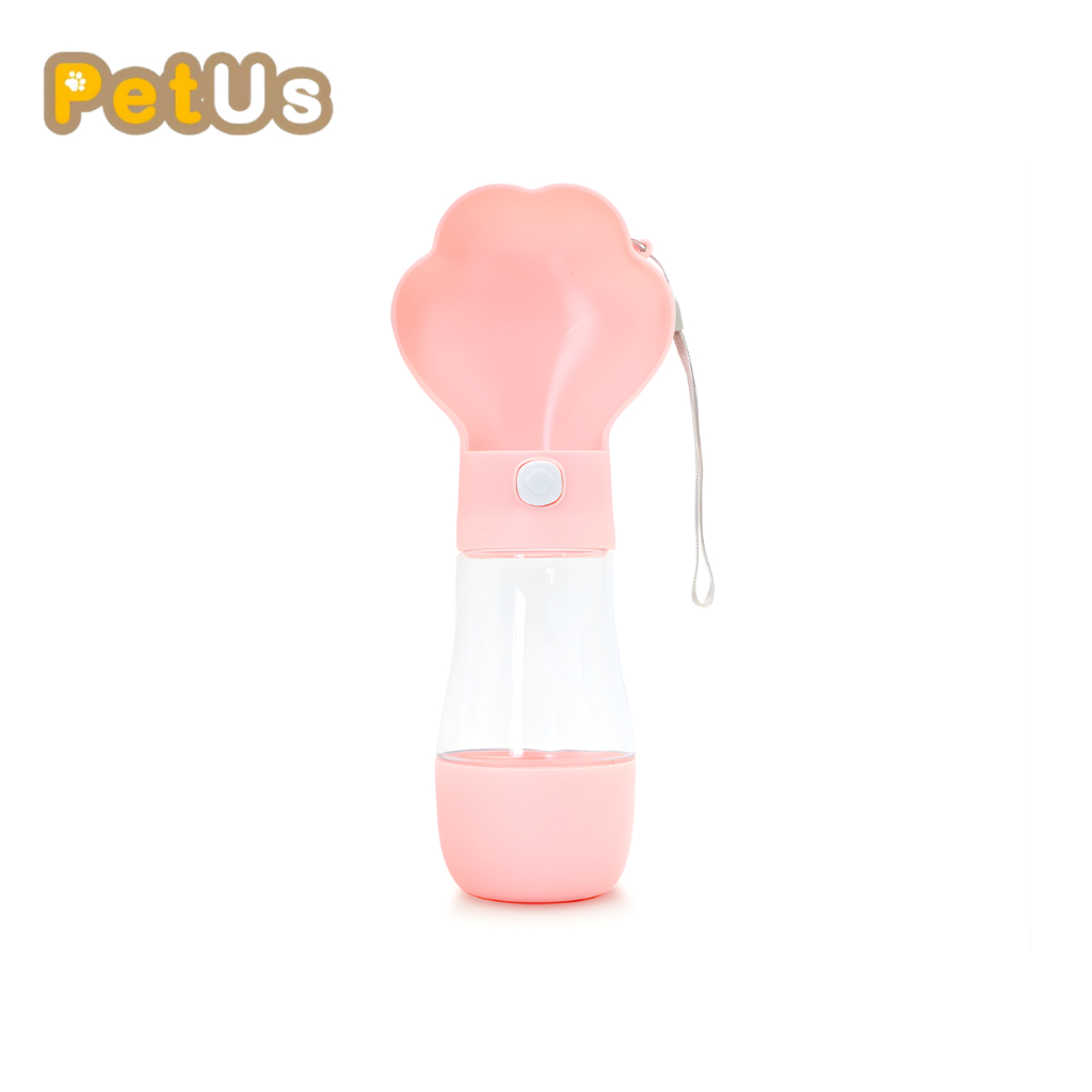 กระบอกน้ำ ขวดน้ำสุนัขพกพา ขวดน้ำสัตว์เลี้ยง แบบ 2 in 1 สามารถใส่ได้ทั้งน้ำและอาหาร เป็นแบบพกพา เหมาะสำหรับการเดินทาง