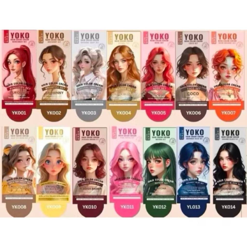ครีมย้อมผมYOKO โยโก๊ะ แฮร์คัลเลอร์ ขนาด 100 g