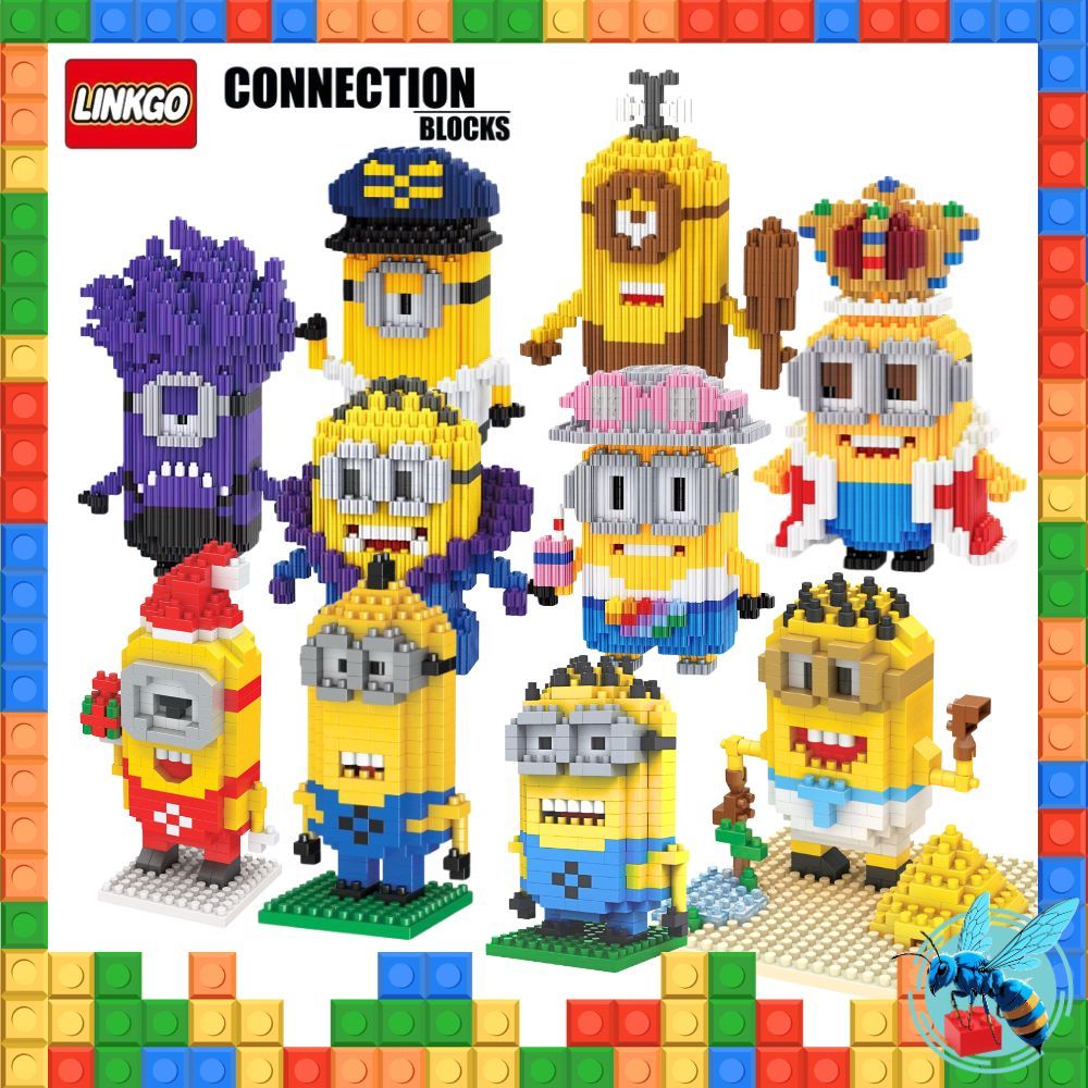 ตัวต่อ นาโน มินเนี่ยน การ์ตูน แบบเฟือง Nanoblock Cartoon Minion Linkgo Size L