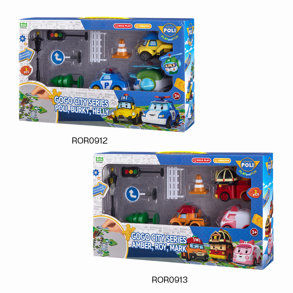 Robocar Poli GoGo City Series ชุดรถตัวละคร GoGo City รหัสสินค้า ROR091