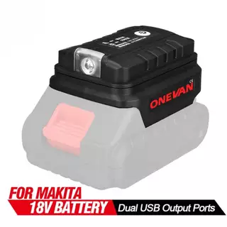 🚚ส่งไว กรุงเทพ อะแดปเตอร์แบตเตอรี่ Makita 18V USB ชาร์จโทรศัพท์ ไฟ LED ทำงาน