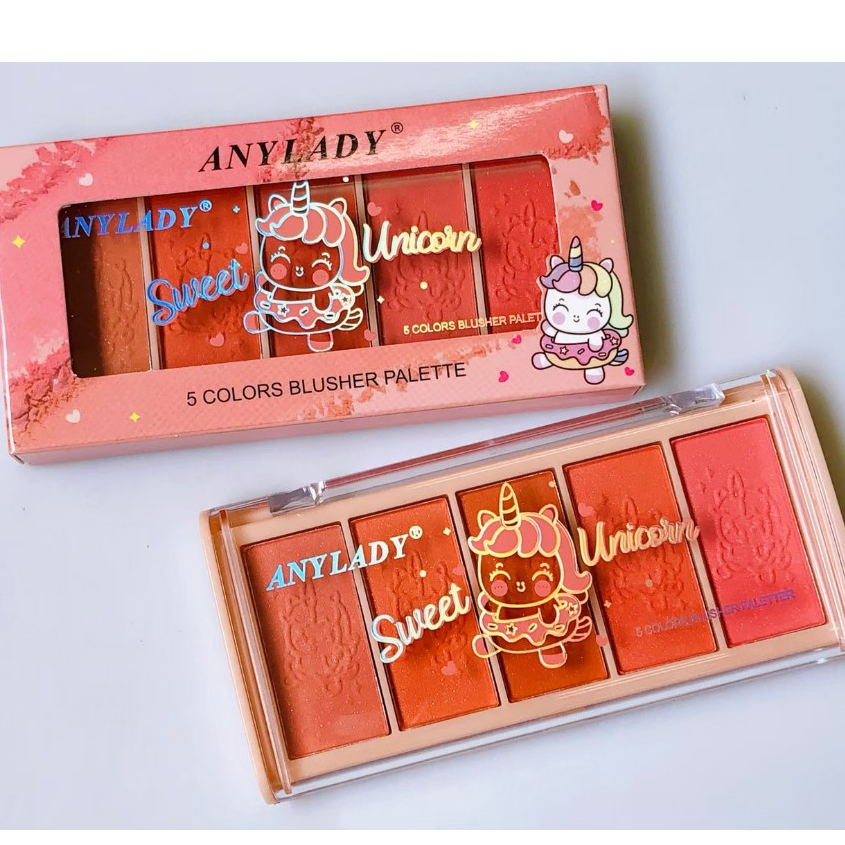Anylady พาเลทบลัชออน5ช่อง สีสวยชัด ติดทน NO.991