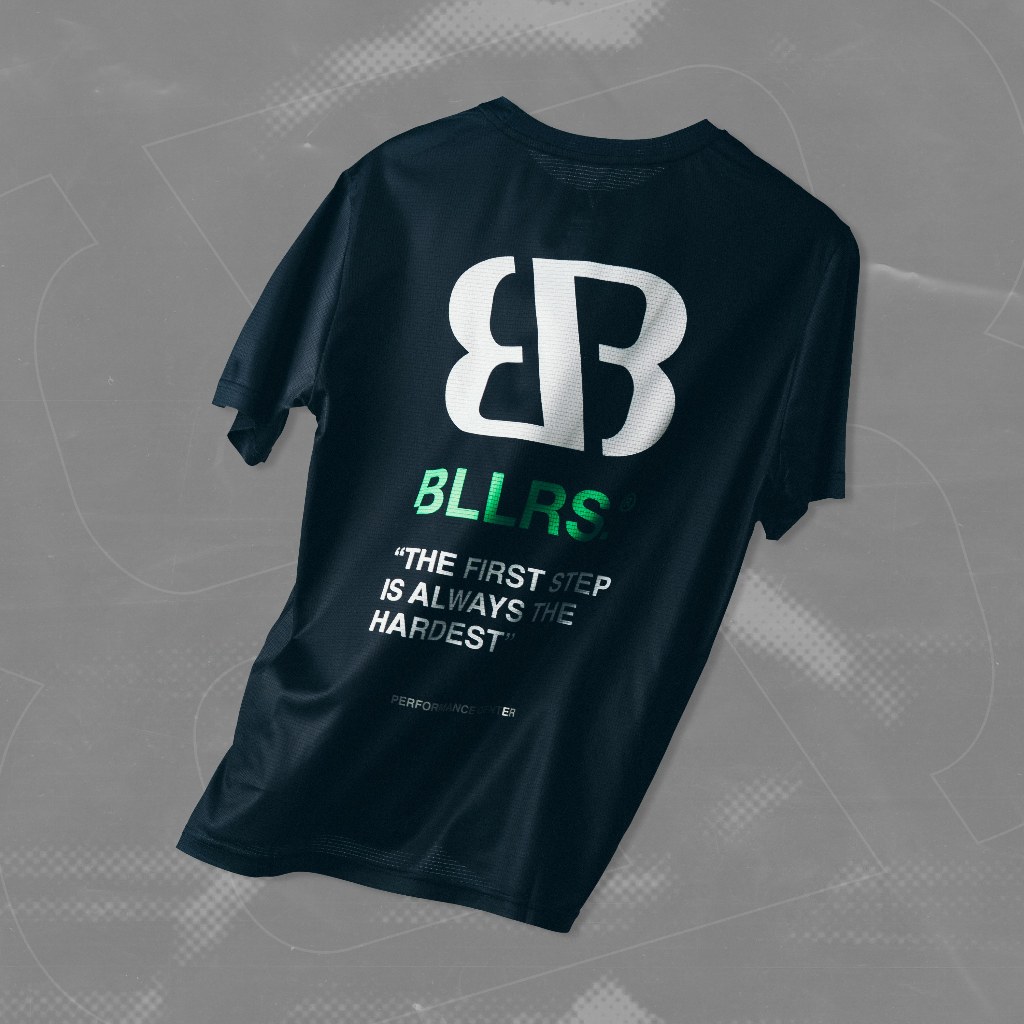 VOLT RUNNING x BLLRS เสื้อวิ่งแขนสั้น รุ่น Acce 004 Running Club สีดำ
