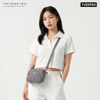 Yuedpao Mini Crossbody Cube Bag กระเป๋าสะพายข้าง กระเป๋าอเนกประสงค์ กระเป๋ายืดเปล่า ผ้าไนล่อนกันน้ำ ใส่มือถือได้