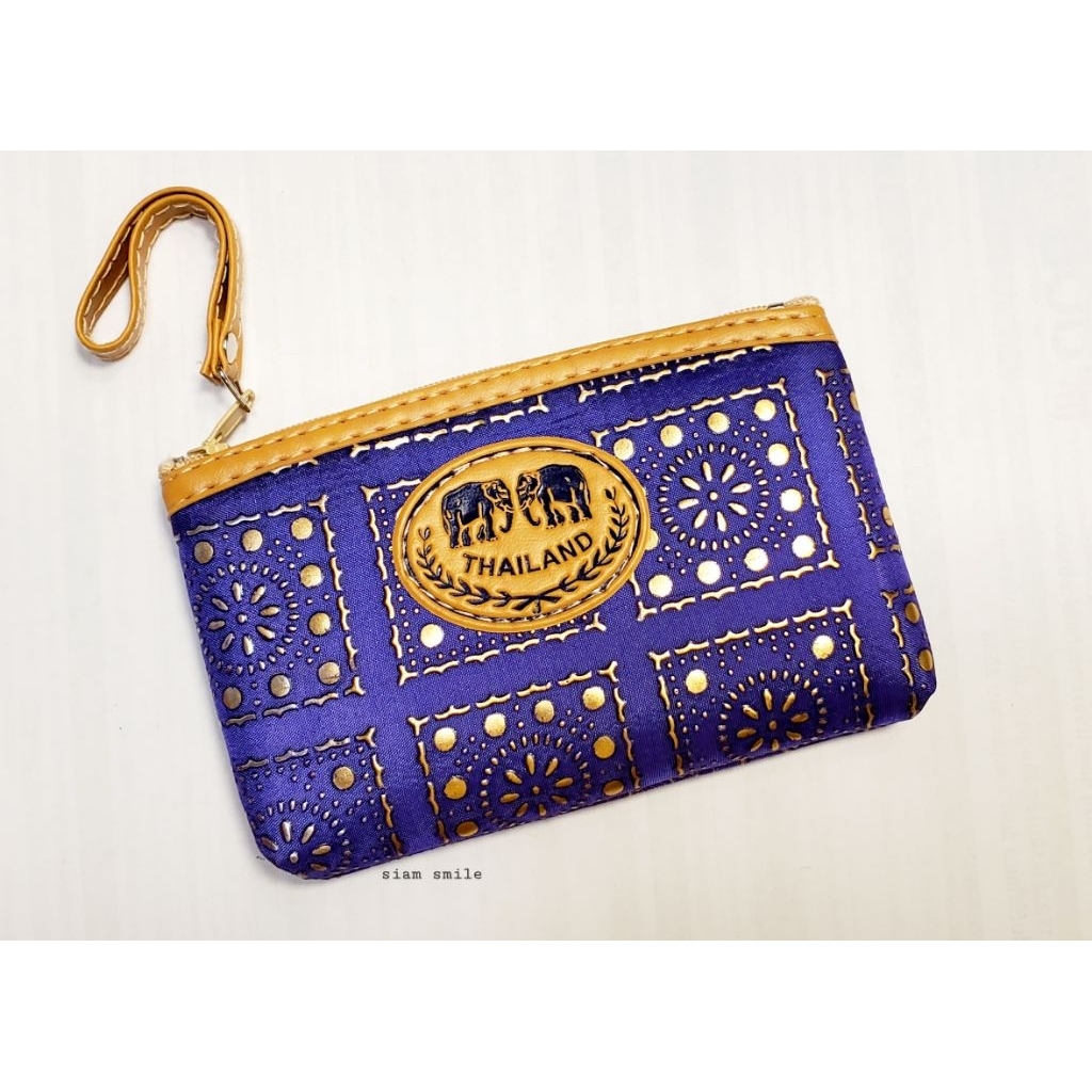กระเป๋า ใส่เหรียญ ผ้าไทย มีซิป สินค้าคุณภาพ. Thai coin bag .