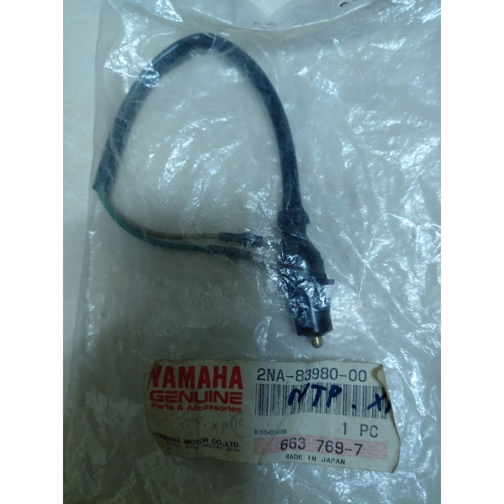 2NA-83980-00 สวิทซ์สต๊อปเบรคหน้าแท้ Yamaha ZR120, JR JRS อะไหล่แท้ Made in Japan