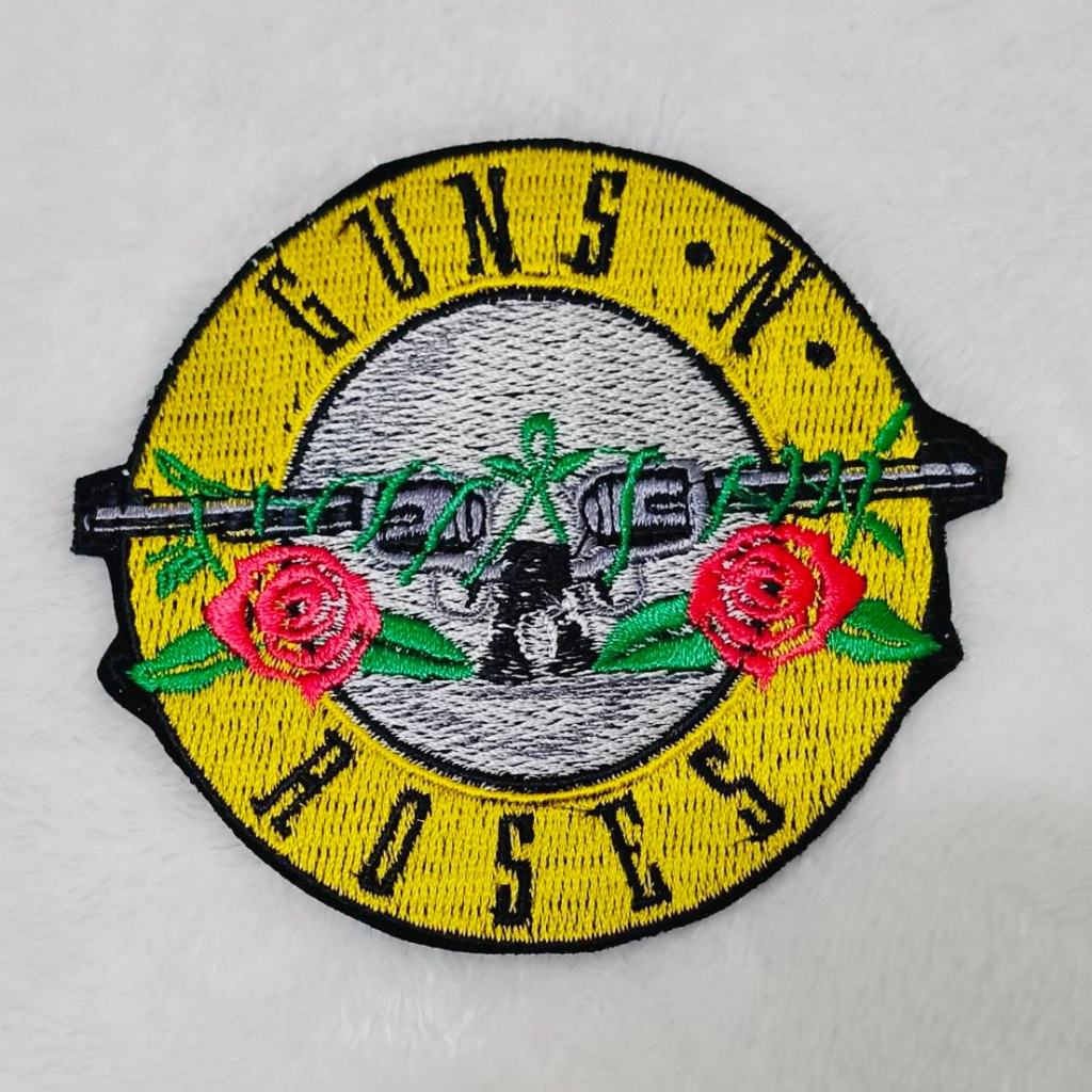 อาร์มติดเสื้อ อาร์ม ตัวรีด วงดนตรี เฮฟวี่เมทัล วง Guns N Roses Patch กันแอนด์โรส ตกแต่งเสื้อผ้า DIY สติ๊กเกอร์ติดเสื้อ