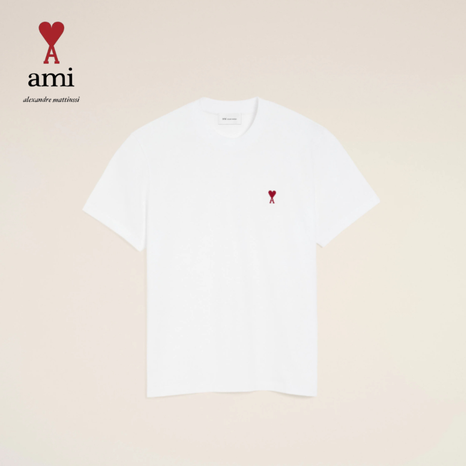 พร้อมส่ง เสื้อ Ami Paris De Coeur T-Shirt  แบบมีสแกน QR ได้