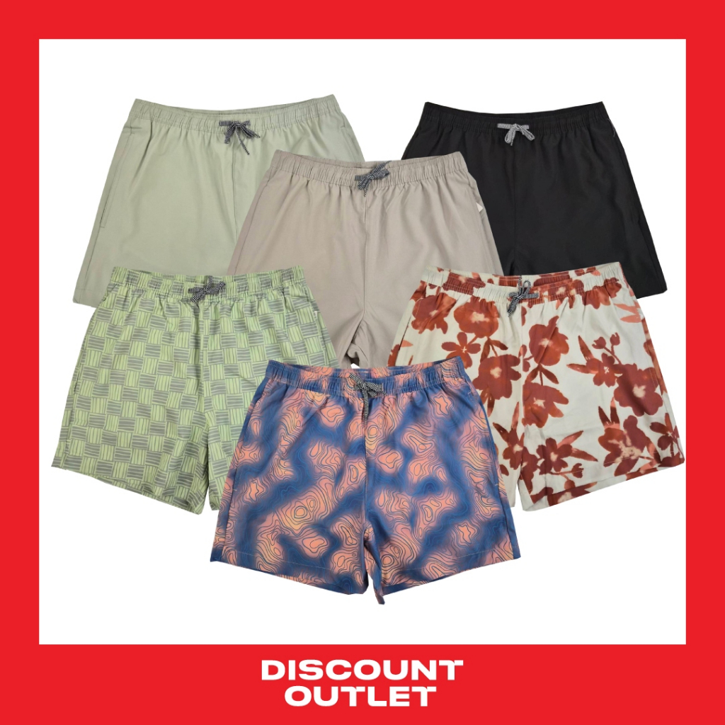 Discount Outlet กางเกงขาสั้น ผู้ชาย เอวยางยืด สีพื้น ลวดลาย กางเกงว่ายน้ำ – โปรปัง