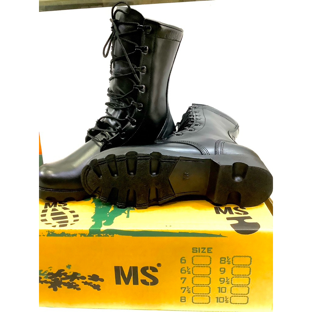 💥 รองเท้า COMBAT หนังแท้ MS COMBAT (มีซิป / ไม่มีซิป)