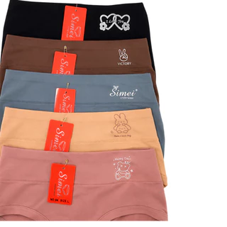 กางเกงในผู้หญิง ทรงเต็มตัว SEMEI No.04# เนื้อผ้านิ่ม มีคละสี-ดำล้วน ใส่สบายได้ตลอดวัน
