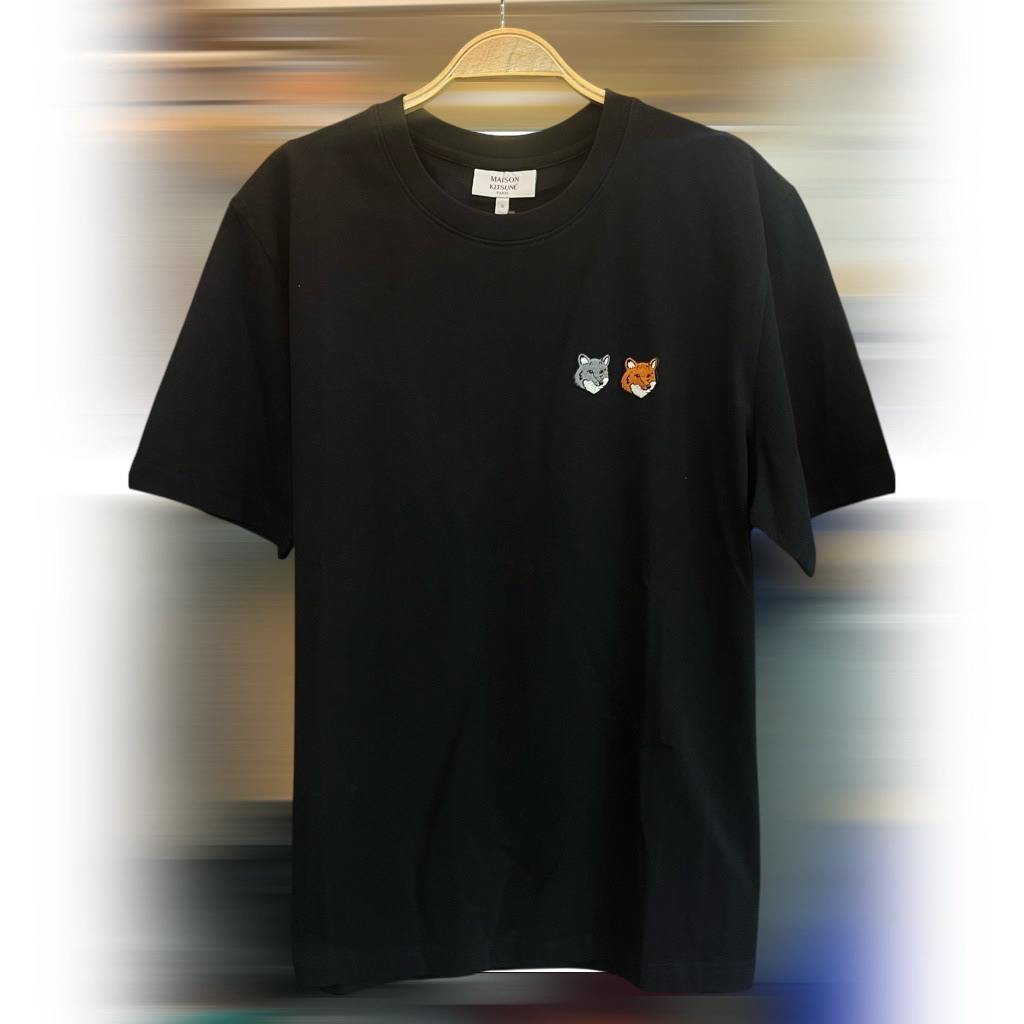 Maison Kitsune’เสื้อยืดทรงคอมฟอร์ท DOUBLE FOX HEAD