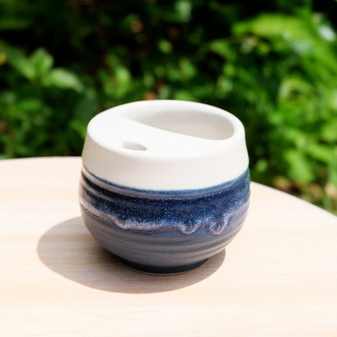 แก้วดื่ม ถ้วยดื่มมีรูดื่ม แก้วมีปากดื่ม เซรามิก ขนาดกลาง Travel Tumbler แก้วพกพาเซรามิก