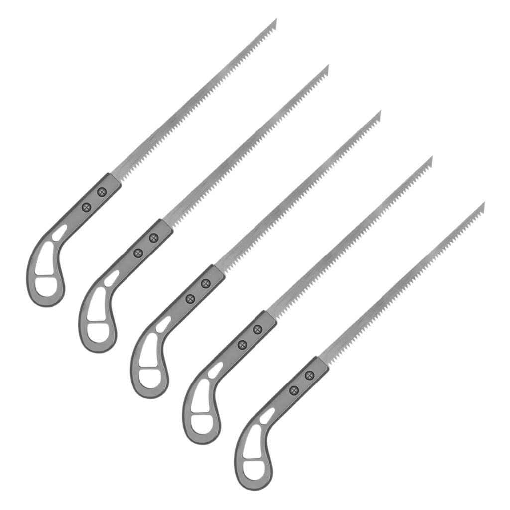ชุด 5 ชิ้น เลื่อยตัดกิ่งไม้ หางไก่ ญี่ปุ่น ใบเลื่อยคมพิเศษ 21 ซม. Japanese pruning saw, "chicken tail" type, extra sharp