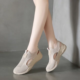 【Holost】รองเท้าผ้าผู้หญิง สลิปออน พื้นนุ่ม แฟชั่น ยืดหยุ่นได้ดี ไม่เจ็บเท้า สวมใส่สบาย รองเท้าคุณแม่ Ladies Lazy Shoes