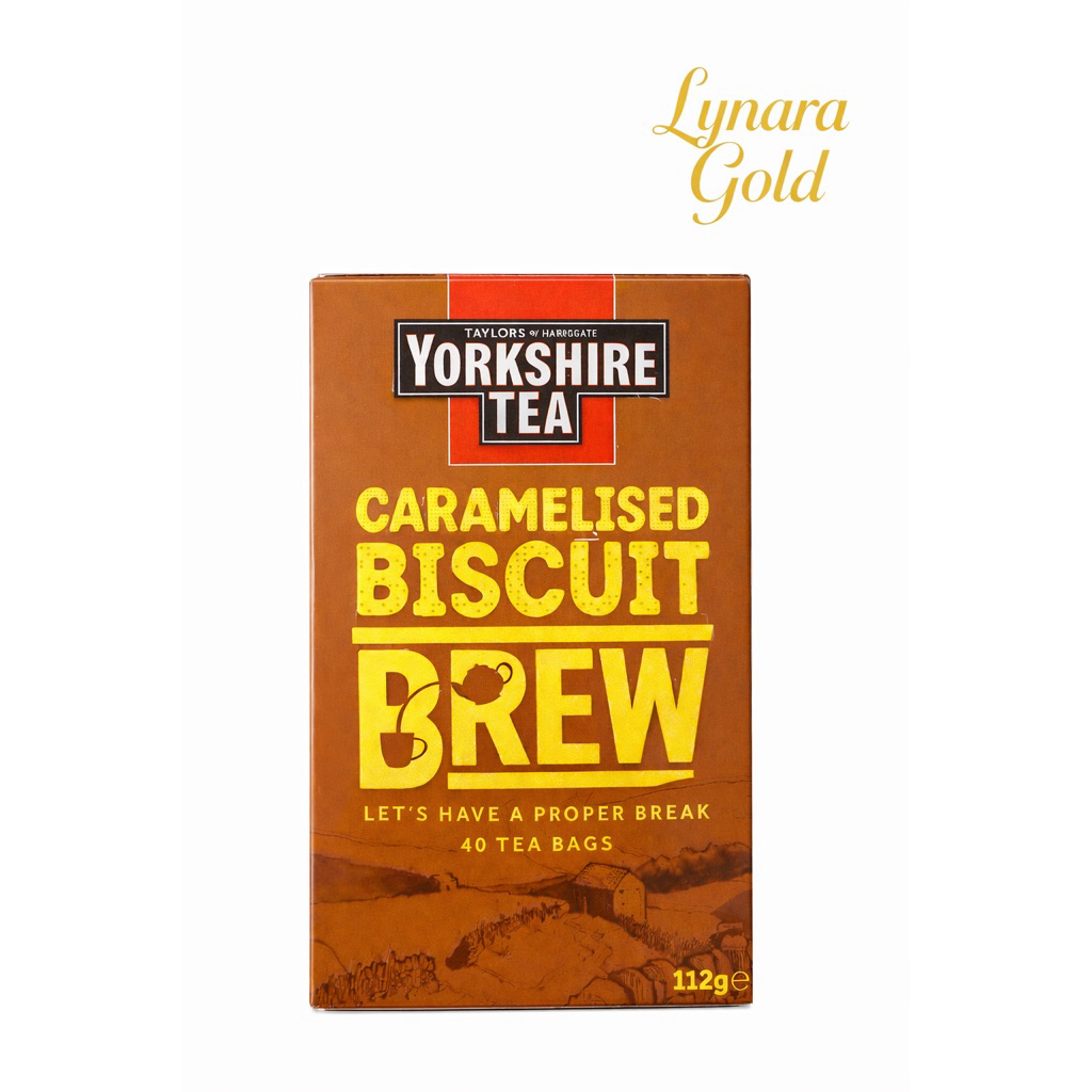 Yorkshire Tea Caramelised Biscuit Brew ชากลิ่นคาราเมลบิสกิต 40 Tea Bags