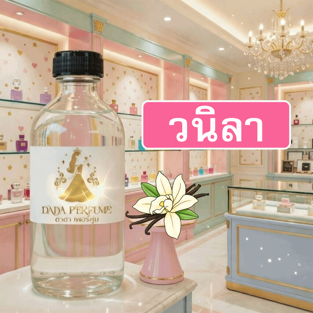 กลิ่น วนิลา น้ำหอมพร้อมใช้ ปริมาณ 125 ml. แถมฟรีขวดสเปร์ย 10 ml. 1 ขวด ซื่อ 10 ฟรี 1 ขวด