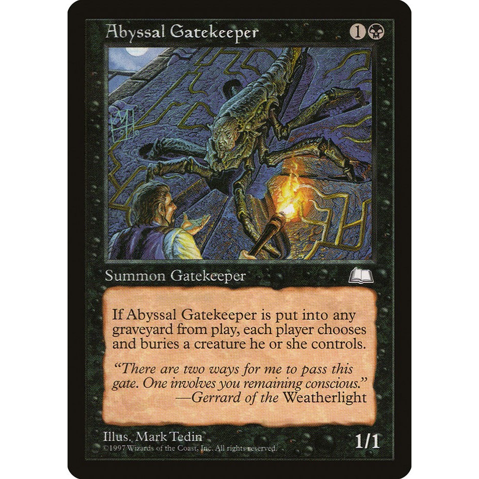 MTG - Magic The Gathering - Weatherlight - Abyssal Gatekeeper - Near Mint
