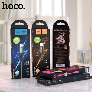 Hoco X2 Max สายชาร์จแบบถัก 3A x2max สายชาร์จเร็ว USB to Type-C / Micro / ios ถ่ายโอนข้อมูลได้ ความยาว 1m/2m/3m