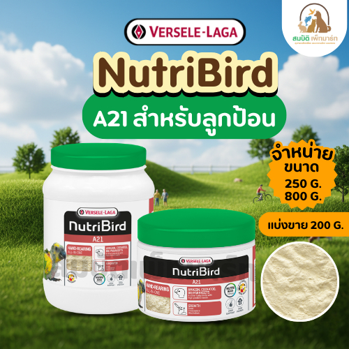 Nutribird A21 อาหารลูกป้อน อาหารลูกนก แบ่งขาย 500 กรัม
