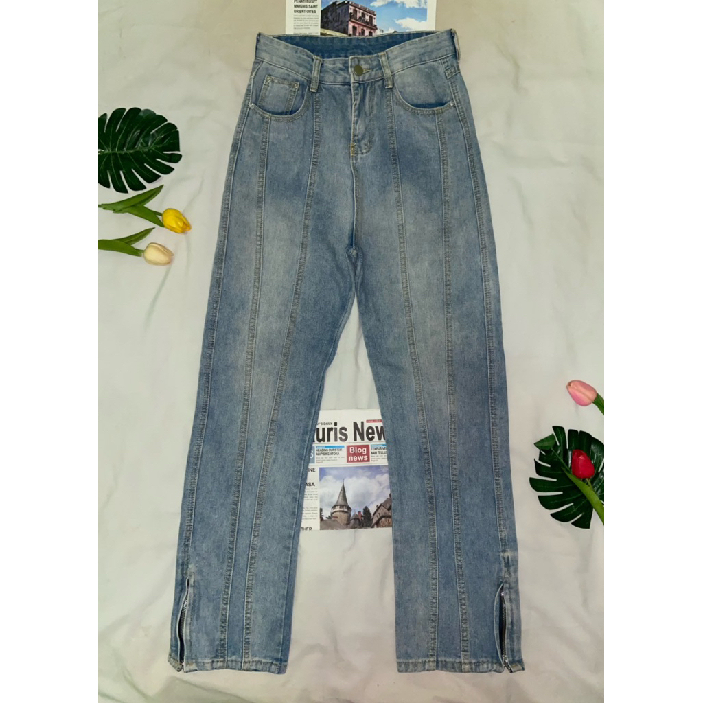 กางเกงยีนส์ทรงกระบอก (P36)