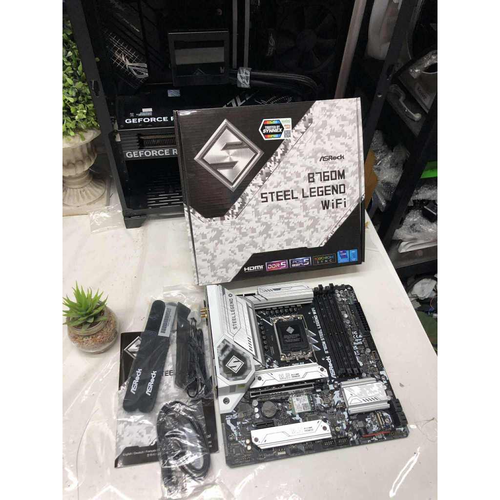 MAINBOARD ASROCK B760M STEEL LEGEND WIFI - INTEL SOCKET 1700 DDR5 MICRO-ATX ครบกล่องประกันยาว