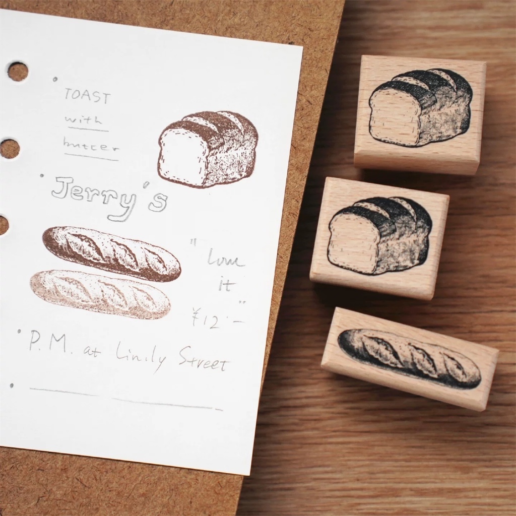 ตราปั๊มไม้ลายวาด Original Design ซีรีส์ Vintage Bakery Sketch