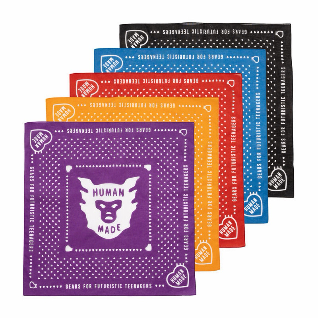 พร้อมส่งด่วน humanmade bandana human made ผ้าเช็ดหน้า humanmade handkerchief