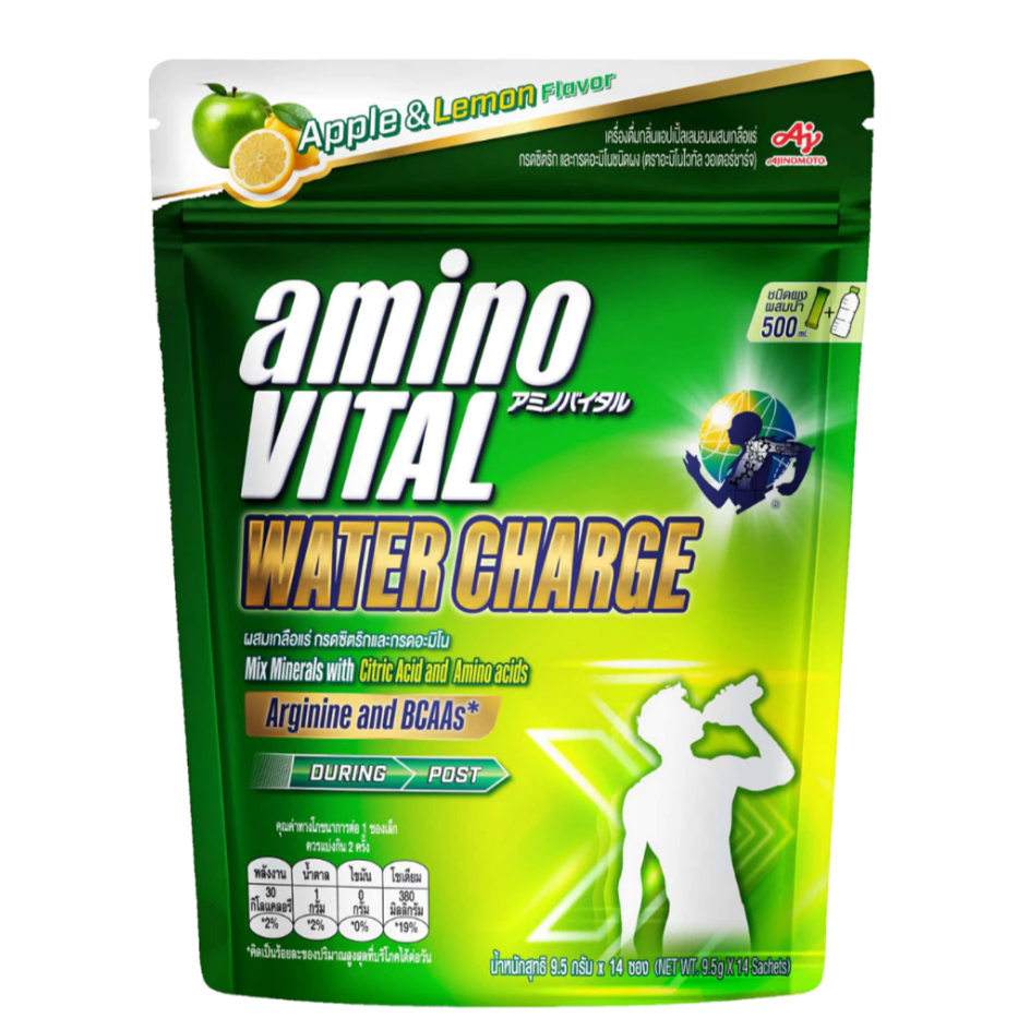 Amino Vital Water Charge (1ถุง14 ซอง) ผงชงเกลือแร่ละลายน้ำ มีกรดอะมิโน