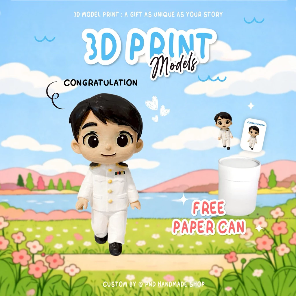 โมเดล 3 มิติ สั่งทำรูปคน สัตว์เลี้ยง (3D Print) ของขวัญวันเกิด รับปริญญา วันครบรอบ ฟรี! กล่องของขวัญ (Paper Can) thumbnail 4
