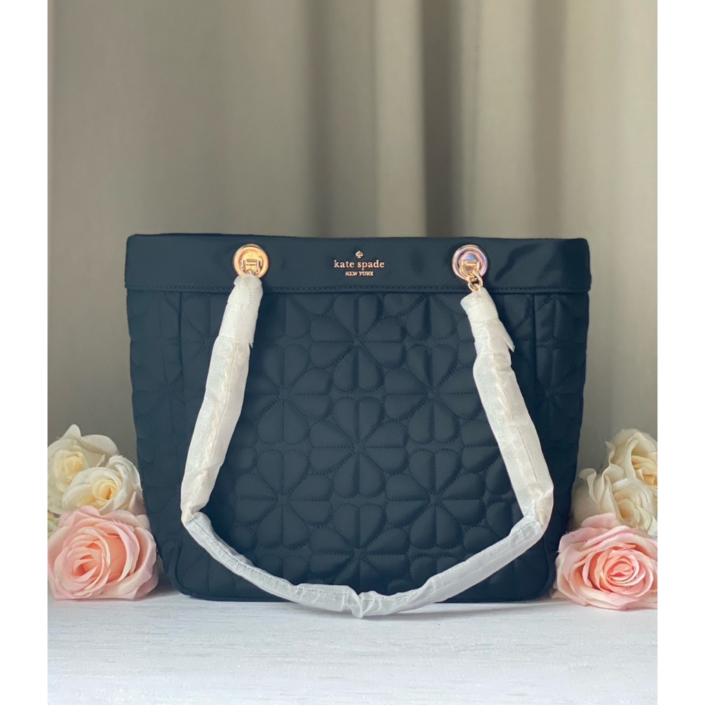 💚พร้อมส่ง💚 KK156 KS medium tote KS Flower Quilted Fabric
