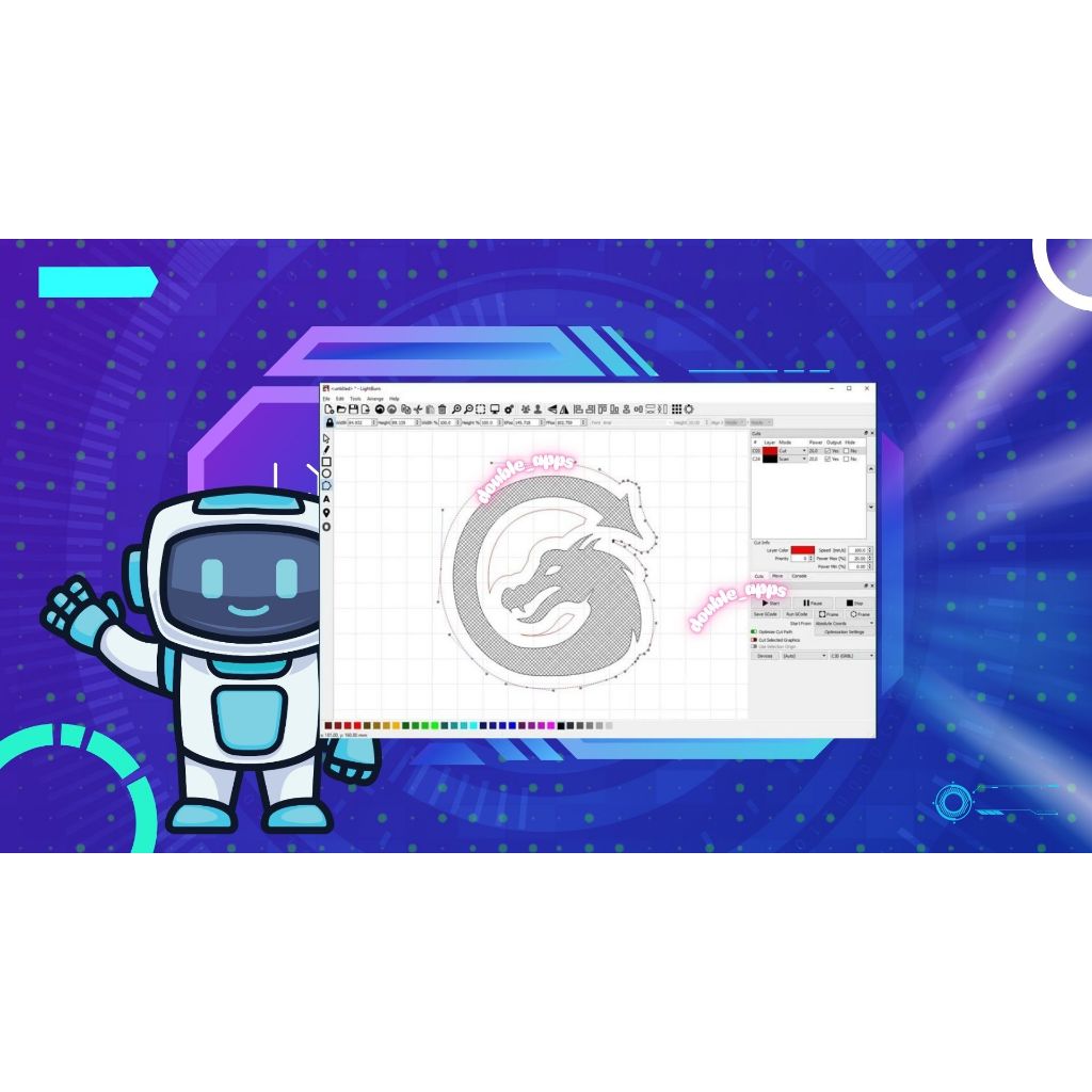Lightburn สำหรับการออกแบบสำหรับเครื่องเลเซอร์ รูปที่ 2