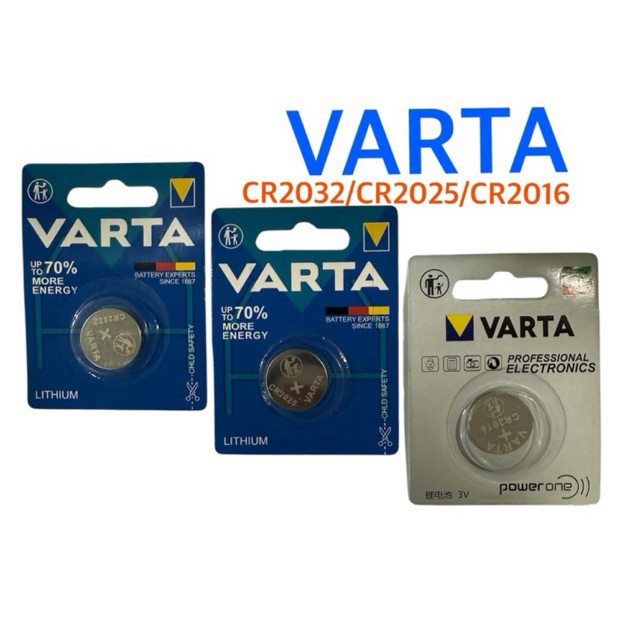 VARTA BATTERY Lithium3V(CR2032/CR2025/CR2016)1ก้อน บริการส่งด่วนรับสินค้าภายในวัน