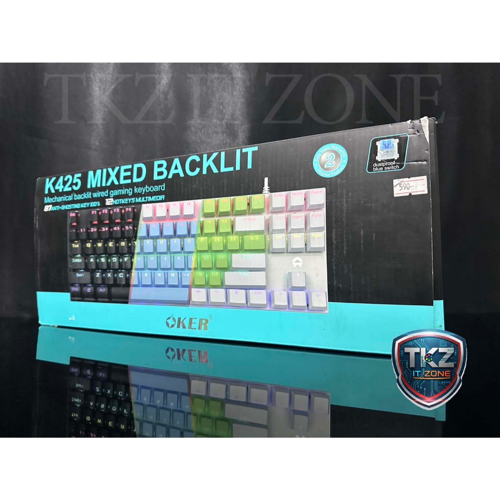 คีย์บอร์ด (KEYBOARD) OKER K425 MIXED BLACKLIT  (มือสอง)