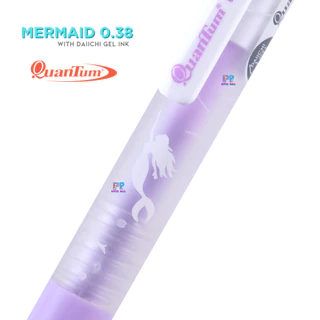 Quantum (ควอนตั้ม) ปากกาเจล ปากกา daiichi รุ่น Mermaid หมึกน้ำเงิน ขนาดหัว 0.38 มม.กันน้ำ ( 12 ด้าม / กล่อง คละสี )