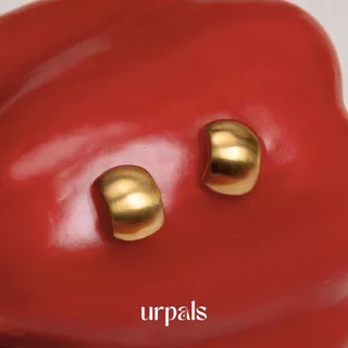 URPALS ต่างหูสายฝอ Stainless ชุบทอง 18K คุณภาพสูง ใส่อาบน้ำ ออกกำลังกายได้