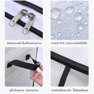 ถุงเก็บผ้านวม/เสื้อผ้า ถุงเก็บของอเนกประสงค์ ความจุใหญ่ รุ่นหนาพิเศษ กันน้ำ กันชื้น พับได้ มีหน้าต่างใส เหมาะสำหรับเก็บใ