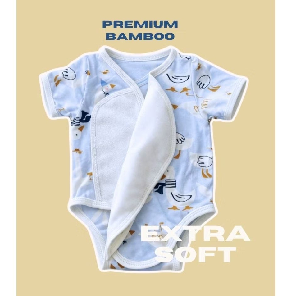 totty.apparel ชุดรอมเปอร์เด็กแรกเกิด ผ้าดูด 0-3 และ 3-6เดือน เนื้อผ้าเยื่อไผ่คุณภาพ