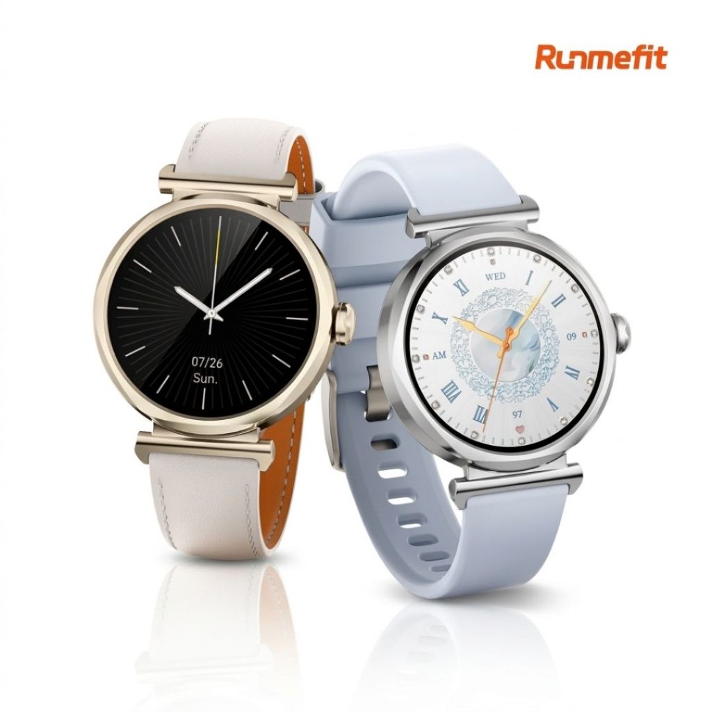Runmefit GRACE Smartwatch สาร์ทวอทซ์ดีไซน์พรีเมี่ยม วัดชีพจร โทรได้ โหมดกีฟ้า 100 ชนิด กันน้ำ IP68 หน้าจอ 1.27"