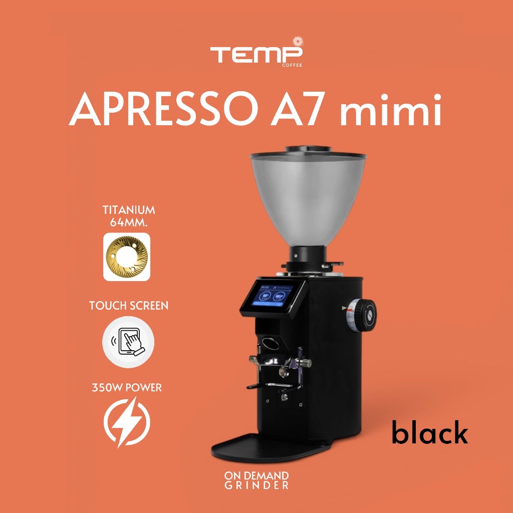 เครื่องบดกาแฟ APRESSO A7 mini Grinder 64mm SSF TITANIUM  (Black)