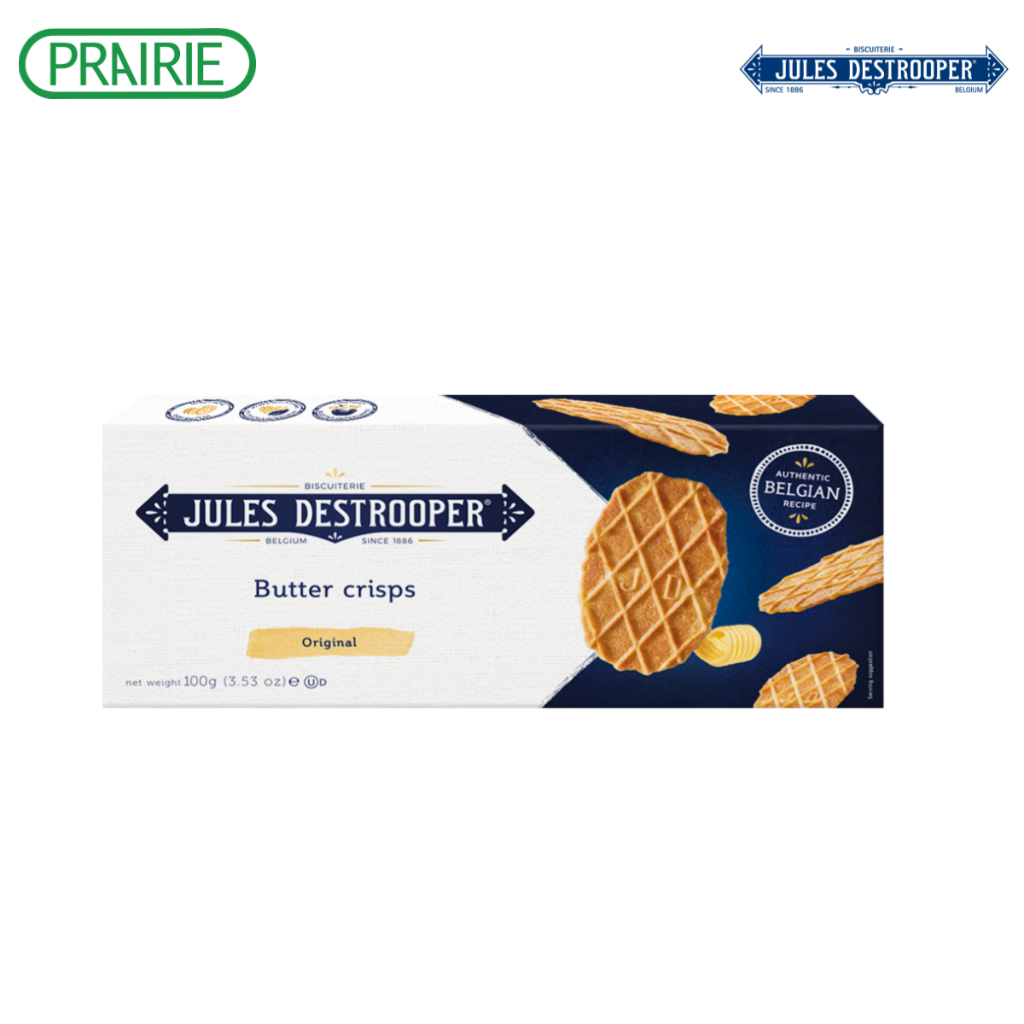 จูลส์ เดสทรูปเปอร์ บัตเตอร์คริสพ์ 100 กรัม - เวเฟอร์กรอบจากเบลเยี่ยม  l Jules Destrooper Butter Crisps 100 g.