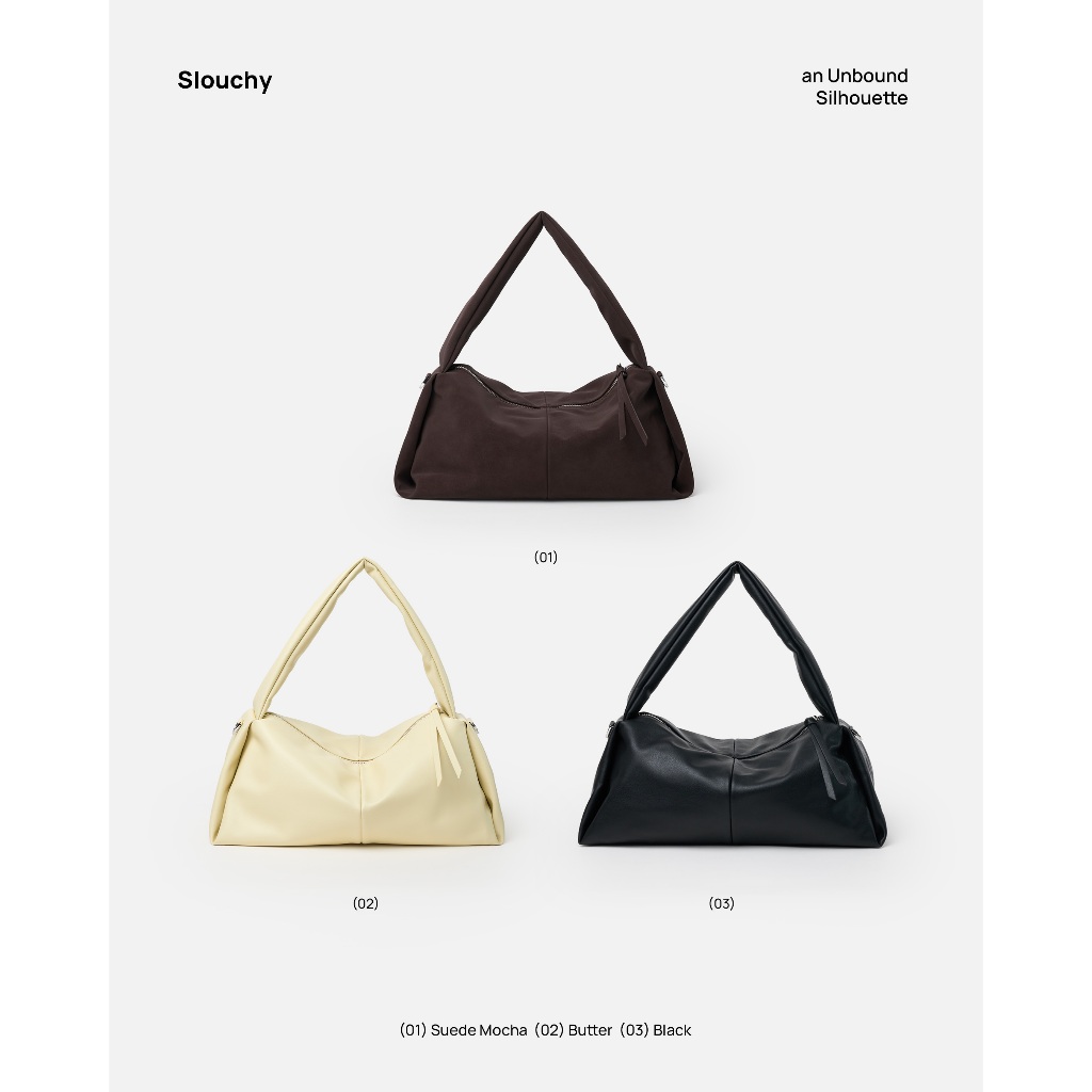 WHISPERWHITE - SLOUCHY กระเป๋าหนัง vegan สะพายข้าง