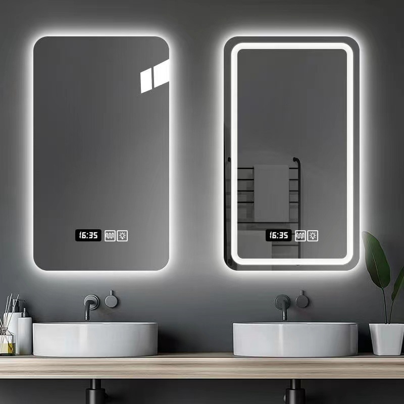 กระจก ห้องน้ํา กระจกมีไฟ กระจก led กระจกแต่งหน้า กระจกแขวน bathroom mirror ควบคุมด้วยระบบสัมผัส ปรับแสงได้ 3สี