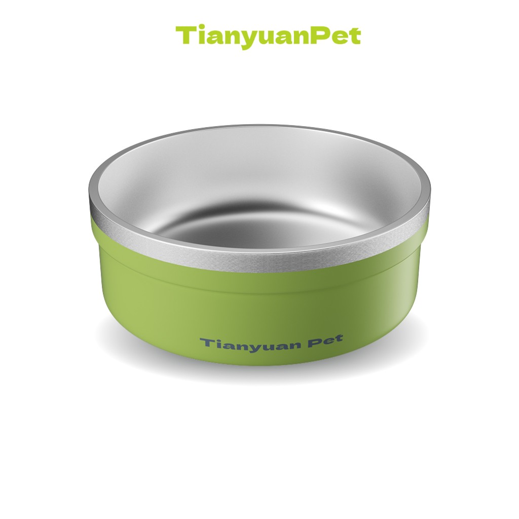 ชามอาหารแมว ชามสุนัข ถ้วยใส่อาหารสัตว์ Pet food bowl มียางกันลื่น ถอดล้างง่าย ไม่เป็นสนิม ไม่ดูดกลิ่น Tianyuan Pet