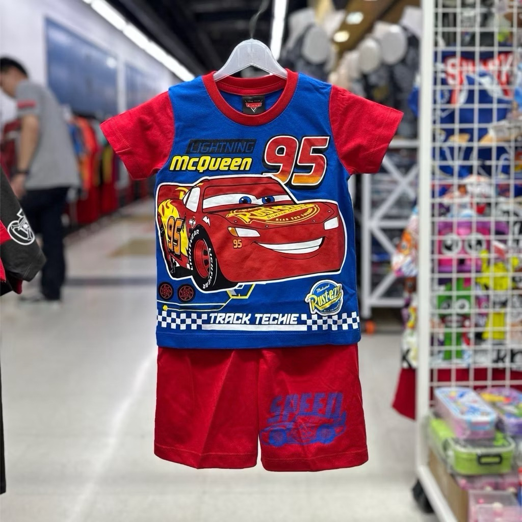 ชุดเด็กsuperhero สไปเดอแมน ไดโนเสาร์ชุดคอกลมผ้าcotton1-2-3พร้อมส่ง