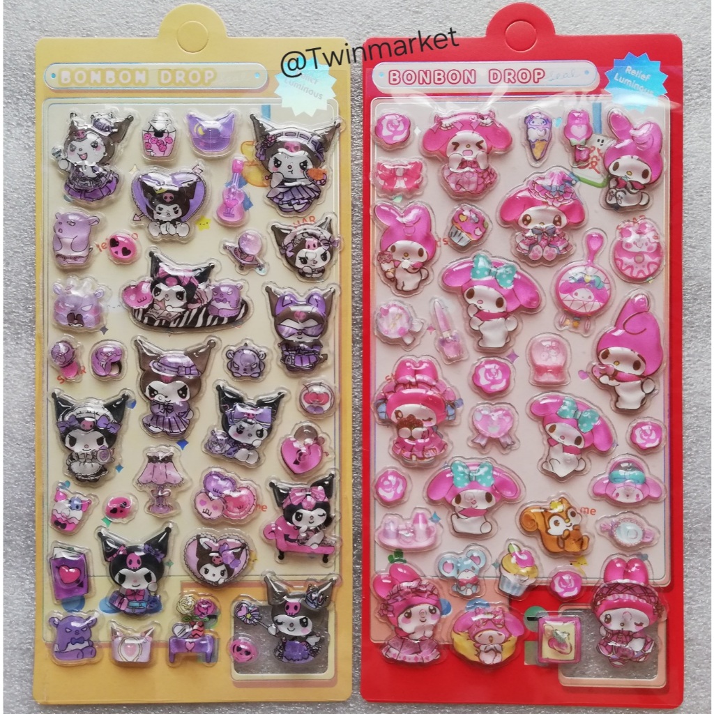 สติ๊กเกอร์น้ำ kuro melody สติ๊กเกอร์ 3D diy กันน้ำได้ ดีไอวาย สติกเกอร์ลายการ์ตูน สติกเกอร์ อุปกรณ์ตกแต่งโทรศัพท์มือถือ
