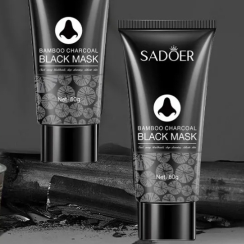 (มีส่งด่วน)SADOER มาส์ก ลอกสิวเสี้ยน ถ่านไม้ไผ่ ขนาด 60 g. หลอดสีดำ